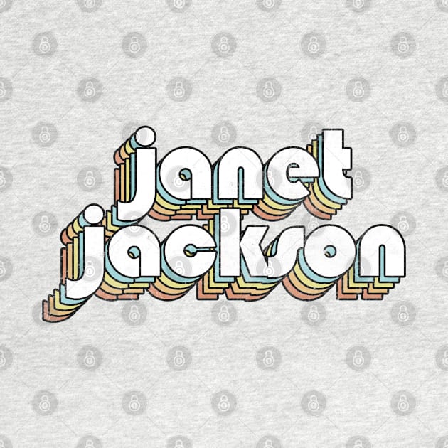 Janet Jackson - Retro Rainbow Letters by Dimma Viral